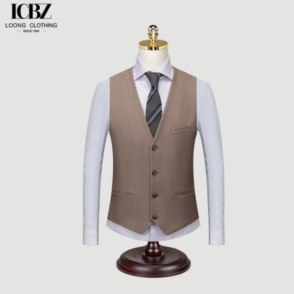 Quality Solid Pattern Men's Suit Vest for Work Handsome Groomsmen's Dress for sale
