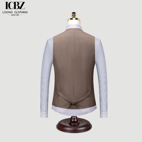 Quality Solid Pattern Men's Suit Vest for Work Handsome Groomsmen's Dress for sale