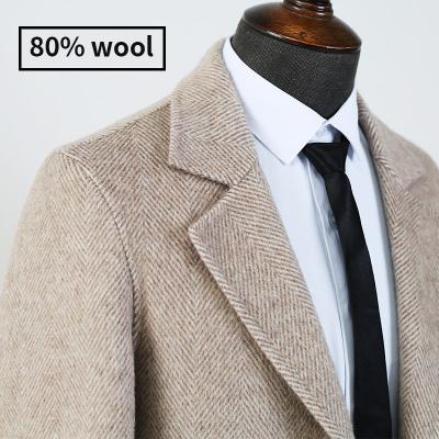 China Jackets Custom Luxury Trench Coats Worsted Wool Overcoat Men Warm Winter Long Men Cashmere Coat for sale