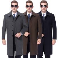 Quality Autumn Winter Business Casual Woolen Suit Coat with Plus Velvet Lining and Large Size for sale
