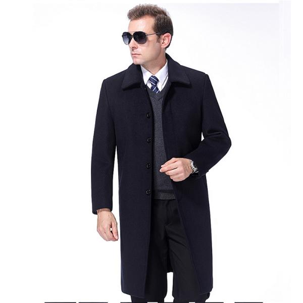 Quality Autumn Winter Business Casual Woolen Suit Coat with Plus Velvet Lining and Large for sale