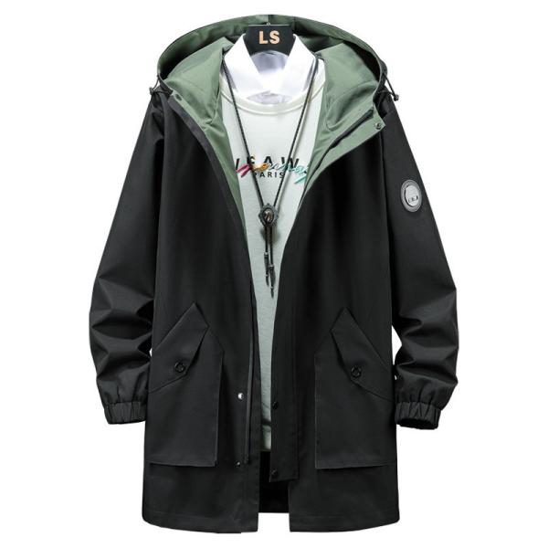 Quality Autumn Parkas Windbreaker Men's Fat Long Coat Jacket with Dyed Processing Type for sale