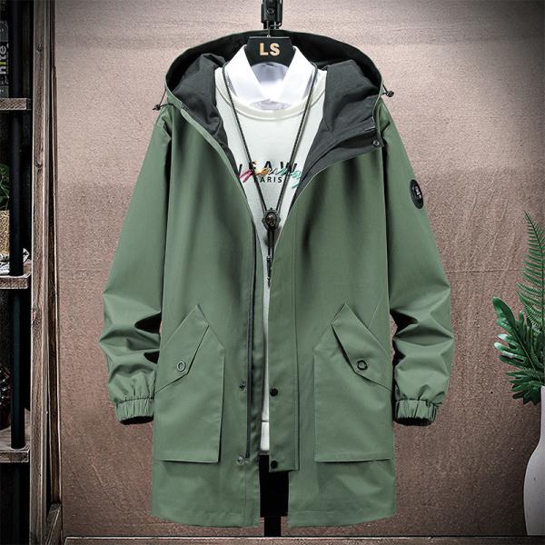 Quality Autumn Parkas Windbreaker Men's Fat Long Coat Jacket with Dyed Processing Type for sale