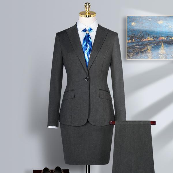Quality Ladies Business Office Formal Skirt Suit Set 2 Pieces Blazer and Skirt Quantity for sale