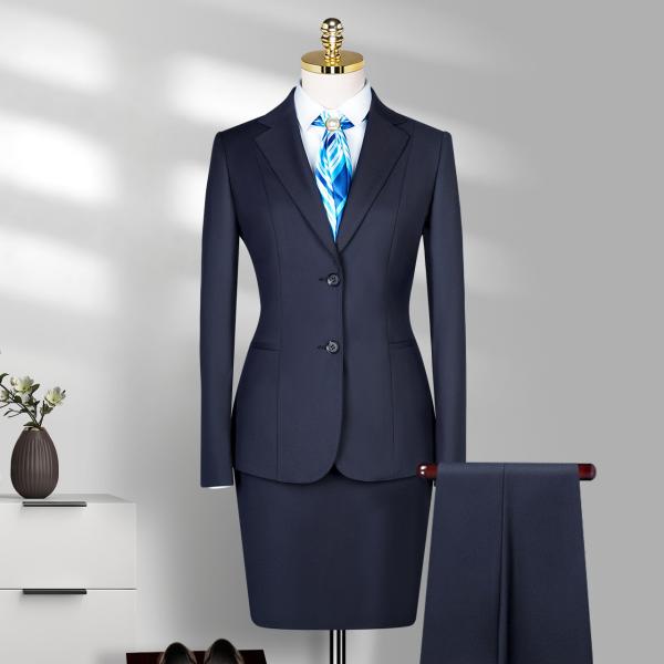 Quality V-neck Collar Blazer Skirt Women Suit Set for Office Pencil Skirt 2 Pieces for sale