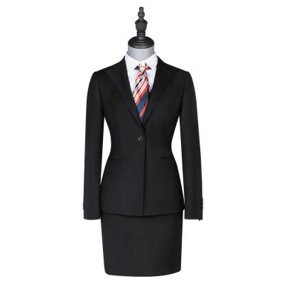 China Vestidos de negócios femininos de tamanho mais V-neck saia e blazer para uso formal de escritório à venda
