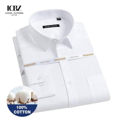 Chine Four Seasons Work chemise à manches longues bleue pour homme coton pur et tissu liquide à l'ammoniac à vendre