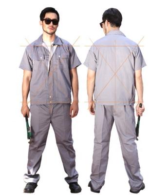 China Customized Unisex Cotton Work Clothes for Men and Women Two Pieces Industrial Uniform for sale