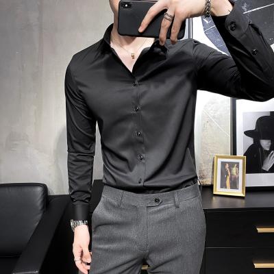 China Knitted Long Sleeve Slim Fit Shirts For Men Popular Choice for Adults for sale