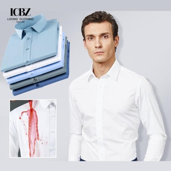 Quality Spring Four-Season Men's Long-Sleeved Shirt with Waterproof and Stain-Proof Material for sale