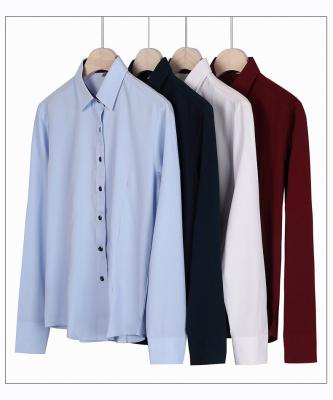 China Solid Pattern Breathable 100% Cotton Long Sleeve Formal Dress Shirt for Men and Women for sale