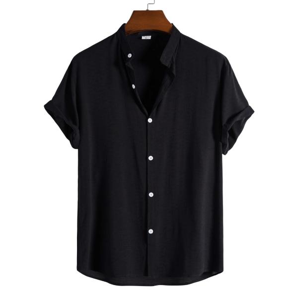 Quality Short Sleeve Shirt Casual Men's V-Neck T-Shirt Oversized Flax Shaper Cooling 100 for sale
