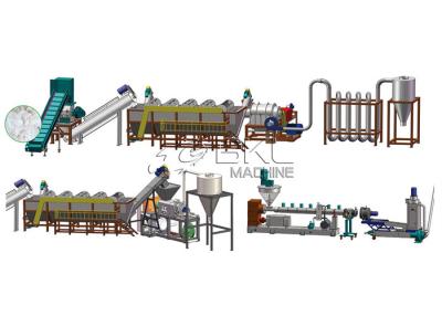 Chine bouteille chimique quotidienne en plastique dure de 500kg/h pp réutilisant l'usine de lavage à vendre