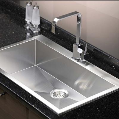 Cina Without faucet CUPC 304 single bowl 16 gauge stainless steel handmade kitchen sinks with strainer / in Acero Inoxidable de Fregadero in vendita