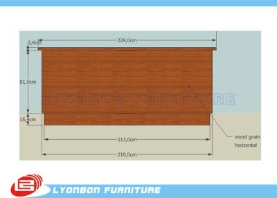 China SGS Customized MDF Cash Counter For Shop Payment / 2290mm * 6950mm * 1000mm for sale