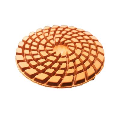 China Orange Dry Stone Polishing Pads 8 Inches 100 Grit Round Shape for sale