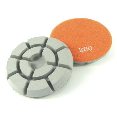 China Diamond Flexible Resin Floor Polishing Pads 5mm 3 Inch For Grinding Concrete for sale