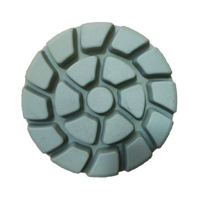 China 10mm Concrete Dry Grinding Resin Sheet Polishing Pad 3 inch 75mm Thickness for sale