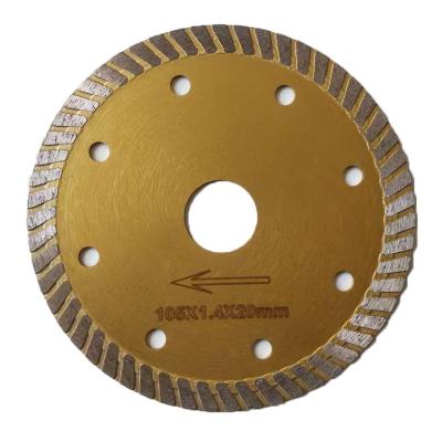 China Inner Hole Super Thin Continuous Diamond Saw Blades Turbo Shape 4 inch for sale