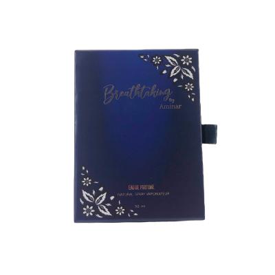 China caja de lujo dura del perfume de las cajas de regalo de la cartulina 1000g que empaqueta la hoja caliente ULTRAVIOLETA en venta