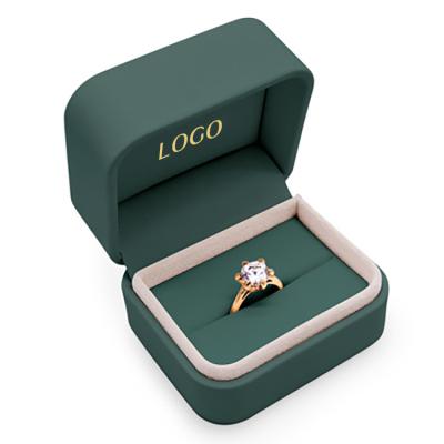 China Hinge Necklace Earrings Wedding Rings Bracelet Velvet Jewelry Box Luxury Packaging à venda