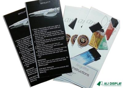 China instruções de dobramento do livro das brochuras 120mm Pantone da instrução 100gsm à venda
