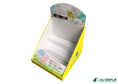 China Shelf PDQ Display Box Glossy 300gsm Cardboard Countertop Display for sale