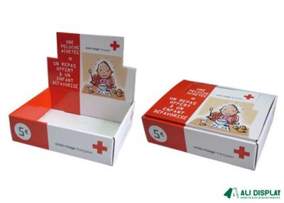 China La presentación cosmética e flauta PSD caja la exhibición contraria de papel contraria de 350m m en venta