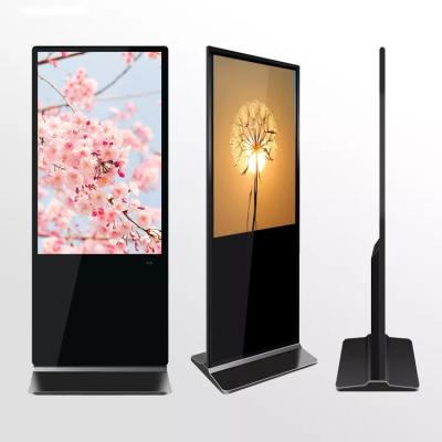 China 43 55 Inch Indoor Floor Stand LCD Digital Signage Advertising Playing Equipment Totem for sale