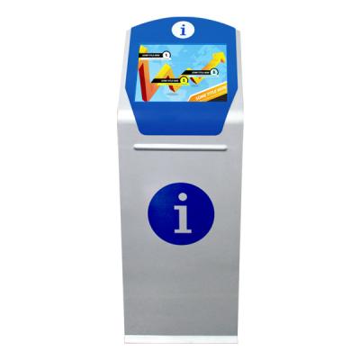 China Queue Self Service Ticketing Kiosk Terminal 19Inch Floor Standing 1.5mm steel for sale