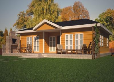 Chine Petite villa modulaire préfabriquée verte de maisons modulaires de cottage de loisirs avec la salle de bains à vendre