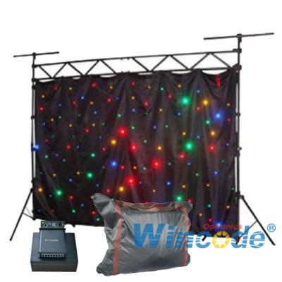 China Fabric Soft Cloth Flexible Led Curtain Colorful Sound Active For Party / KTV for sale