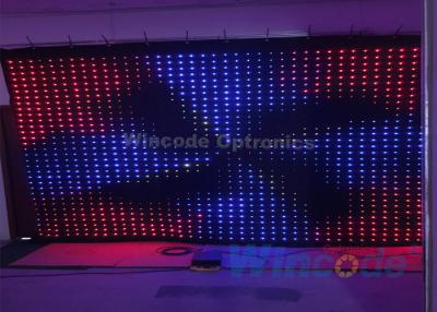 China El flash flexible de la cortina de P10 LED efectúa los 4m los x 6m con el material incombustible de la tela en venta