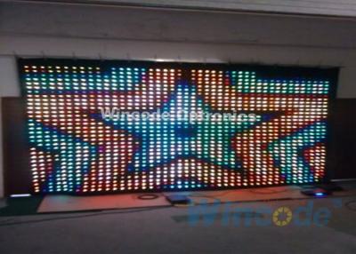 China RGB Tri Color P5 Led Curtain Wall 7 Chs , Fiber Optic Curtain For Dance Halls for sale