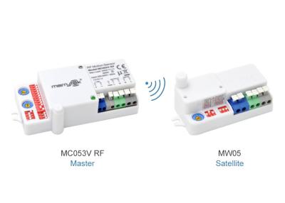 中国 『グループのNetworkong機能MC053Vの高い湾/低い湾/線形および当て木ライトのための無線モーションセンサーRF + MW05 販売のため