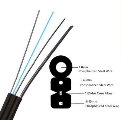 China Customized Outdoor FTTH Drop Cable G657A1 G657A2 Type Black Color for sale