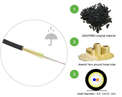 China 24 cabos óticos de único modo do núcleo com material da bainha de LSZH FRNC à venda