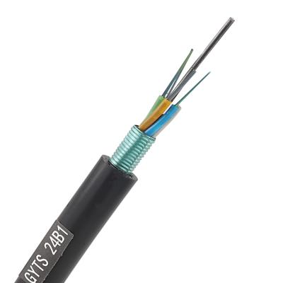 China 12~288 Cores Armoured Optical Fibre Cable Outdoor Fiber Optic GYTS Cable for sale
