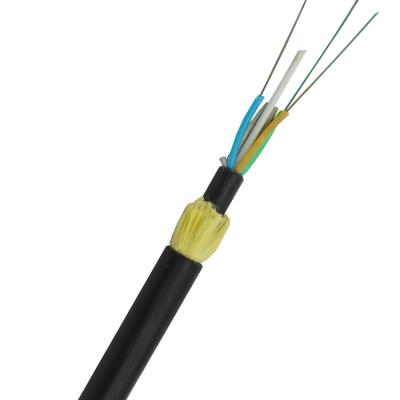 Chine Câbles optiques 2 de fibre d'Adss 4 8 24 48 96 câbles de fibre optique foncés aériens ADSS de mode unitaire de la fibre G652D du noyau 12 extérieurs à vendre