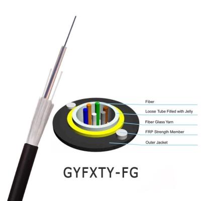China FRP Strength GYFXTY Fiber Optic Cable 24 Core Single Mode For Outdoor for sale