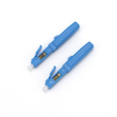 China Blue Color Fiber Optic Connector , LC UPC Fast Connector For FTTH CATV CCTV for sale