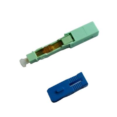 China Pre Installed FTTX SC Fiber Optic Fast Connector Multimode Signlemode 50/125 9/125 for sale