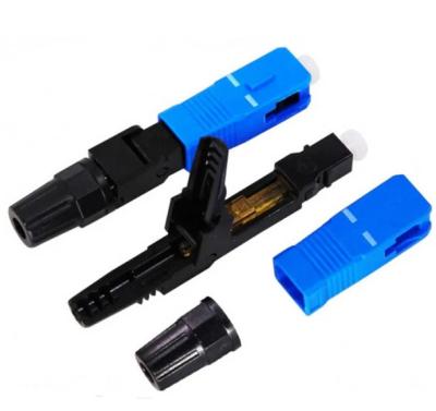 China SC UPC Singlemode Fiber Optic Connector Fast For Patch Panels for sale