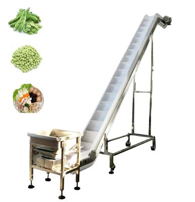 China High Capacity Granule PVC PU Belt Incline Conveyor With Hopper for sale