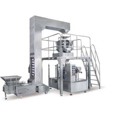 China 8 Stations Nitrogen Filling Multihead Weigher Packing Machine For Snacks for sale