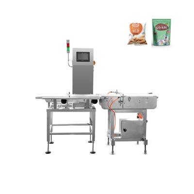 China Automatic 304ss Frame Check Weigher Machine With Air Blow Rejection for sale