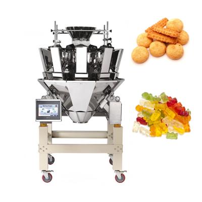China Cookies Biscuits Multihead Weigher 300g 500g High Accuracy 0.1-1.5g for sale