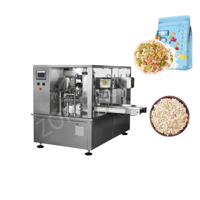 China CE Certification Flat Pouch Rotary Packing Machine for Oatmeal Cookies Snacks for sale
