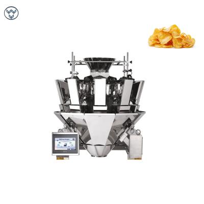 China 50g 500g Automatic 10 14 Head Weigher For Puffed Food Snack Chips for sale