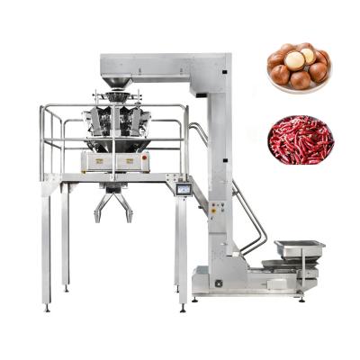 China Food Snacks Semi Automatic Packing Machine 304SS With Multihead Weigher for sale